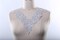 Soft Silver Metallic Venice Lace Applique 1 Pc Elegant V Shaped Regal Embellishment